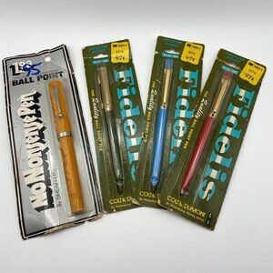 Vintage Lot of 4 Pens New Old Stock 3 Fidelis, 1 Sheaffer NoNonsense Amazing!